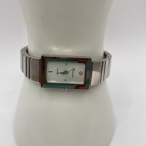 Beauvais Diamond Women’s Rectangular Watch Silver 7”L